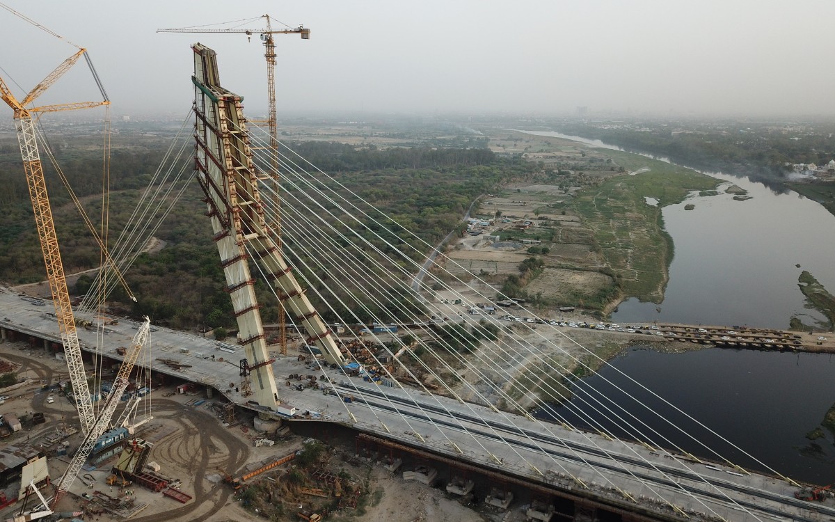 Signature Bridge construction debris choking Yamuna’s flow