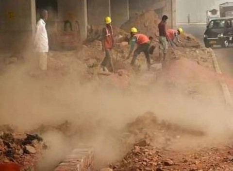 dust pollution at construction sites