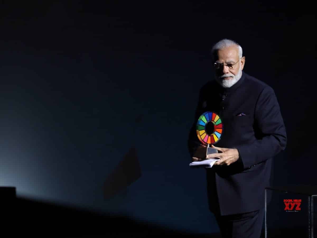 PM Modi receives ‘Global Goalkeeper’ award