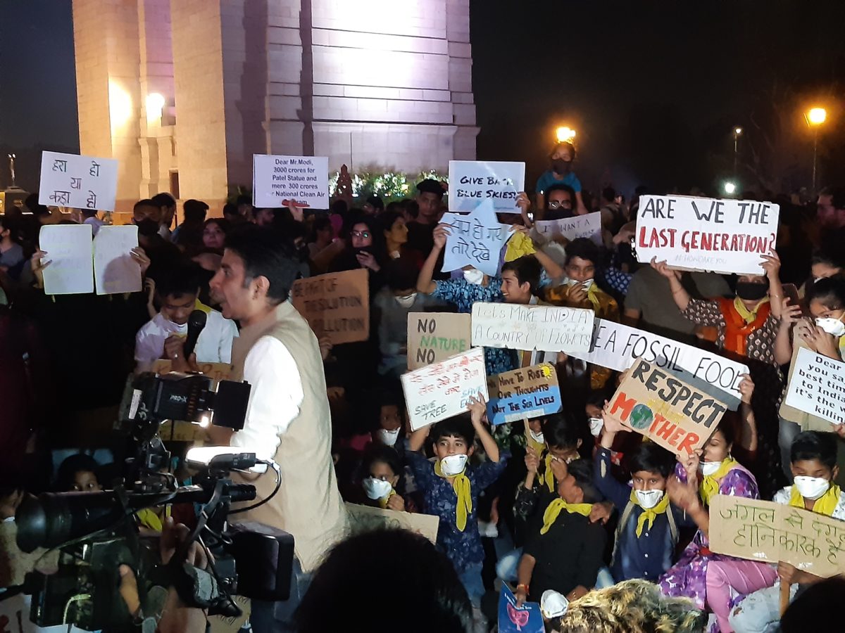 ‘Air pollution se aazadi’: Citizens call for action against pollution at India Gate