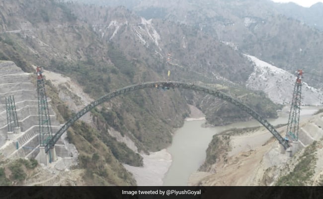World’s highest arch on rail bridge completed in India on Chenab