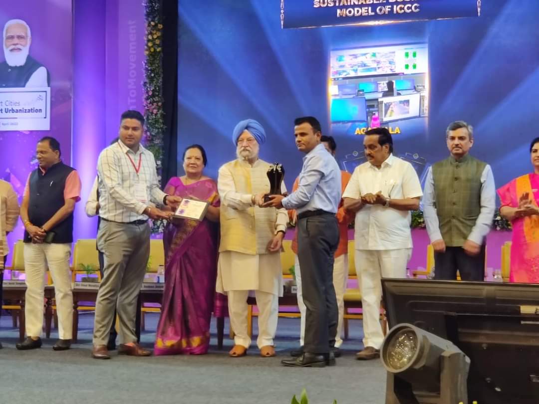 Agartala Smart City awarded at Surat Smart city conclave