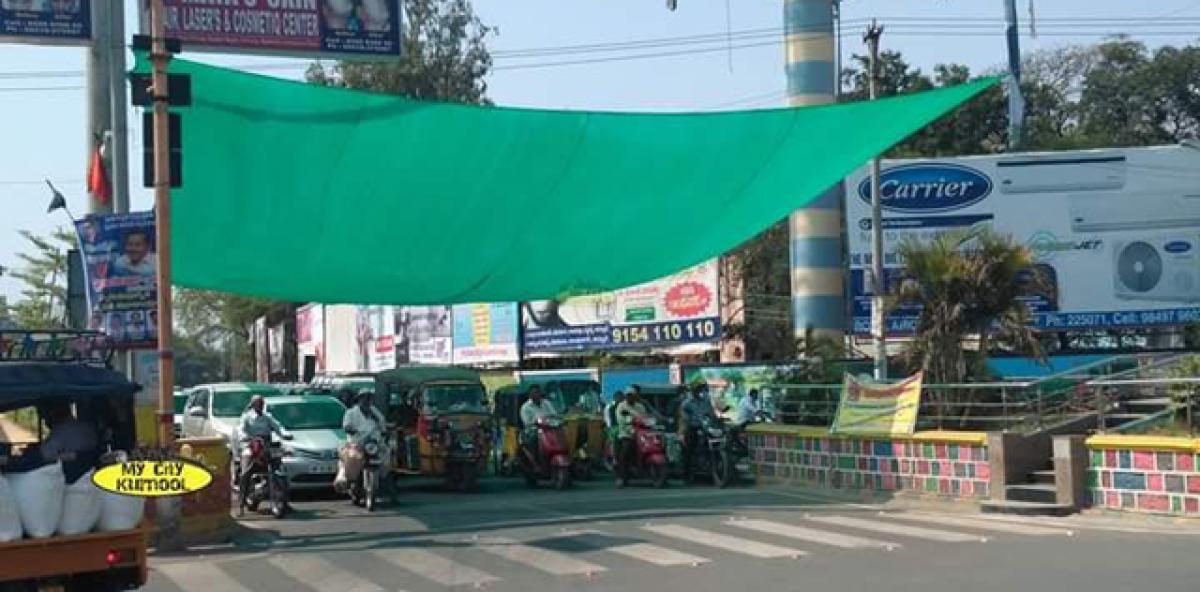 CMC installs green shade at key junctions to give respite to motorists from blazing Sun